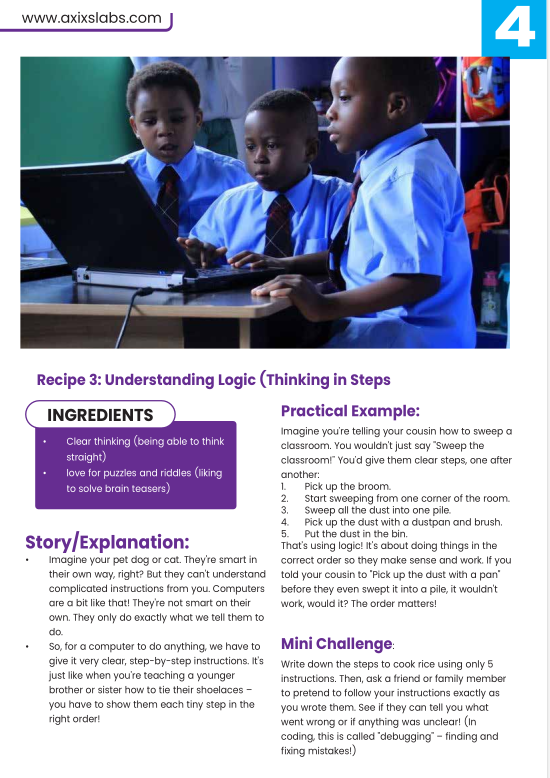 Kids training material